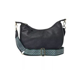 URBAN ORIGINALS Wild faux-leather sling shoulder crossbody bag - BLACK